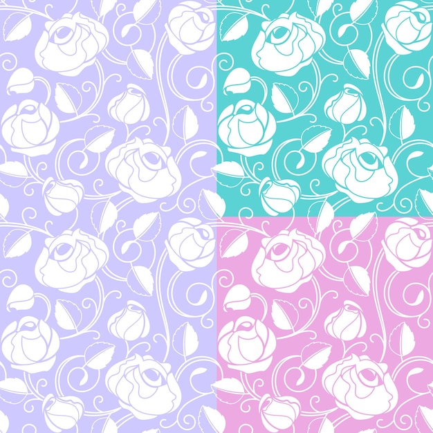 Background roses pattern, holiday wrapping paper