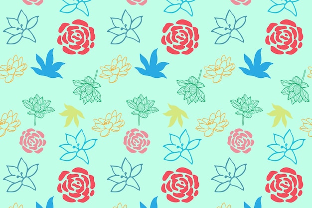 Background seamless Beautiful floral pattern in spring for Wedding anniversary birthday and party