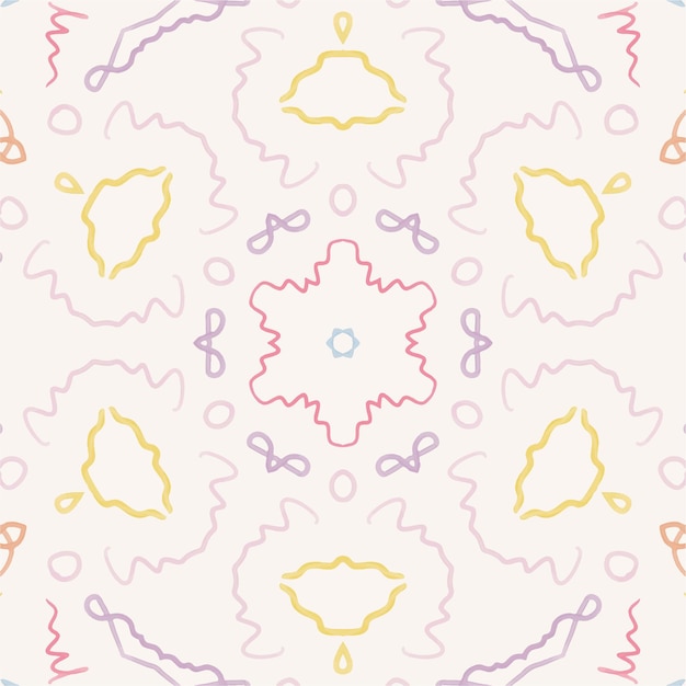 Background seamless pattern vector with cute memphis