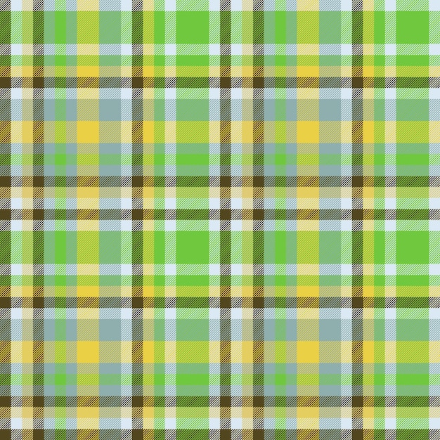 Background seamless textile of pattern texture plaid with a tartan check fabric vector in yellow and green colors
