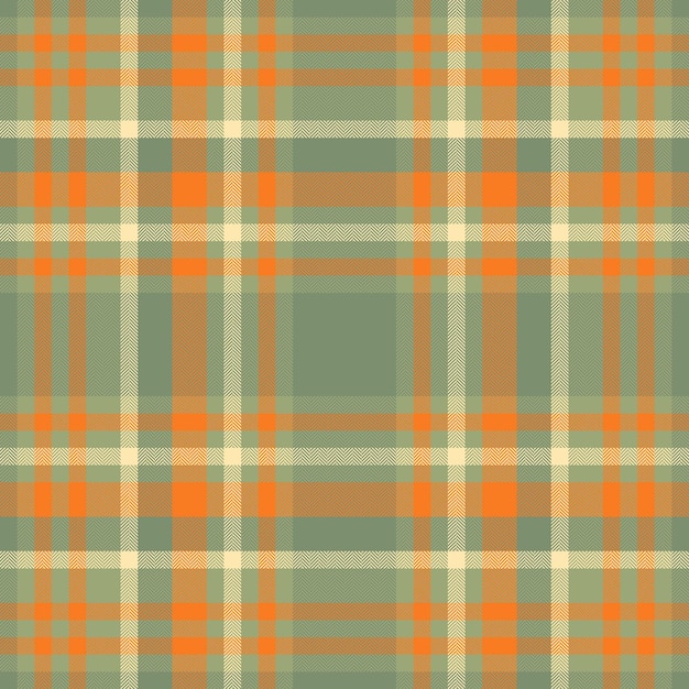 Background seamless vector of pattern check fabric with a tartan texture plaid textile in pastel and orange colors