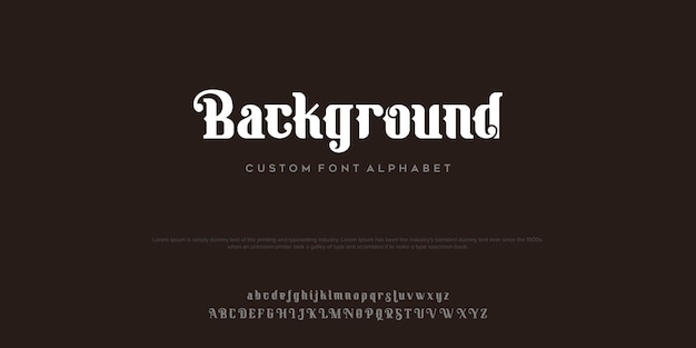 Background Sport Modern Future bold Alphabet Font Typography urban style fonts for technology