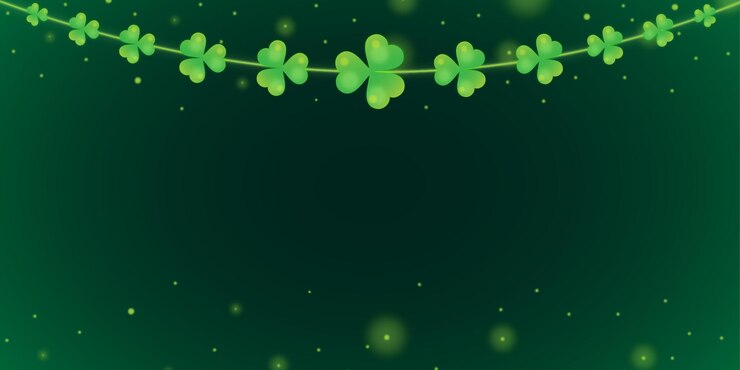 Vector the background of st. patrick's day with green shamrocks and lucky gold coins