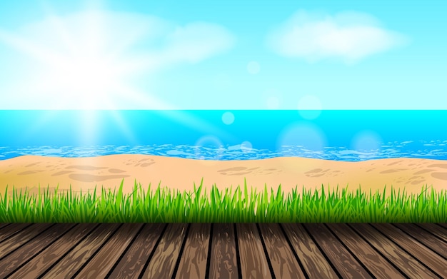 Vector background for summer vacationsummer beach background