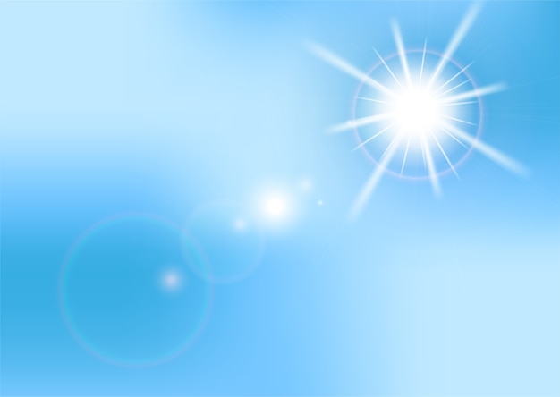 背景太陽光。青空。冷たい感じ。