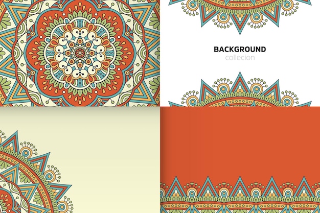 Background template in ethnic style