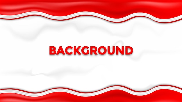 background template with red and white flag ornament