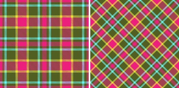 Background textile texture Pattern plaid check Seamless fabric tartan vector