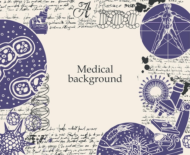 Vector background on theme of medicine