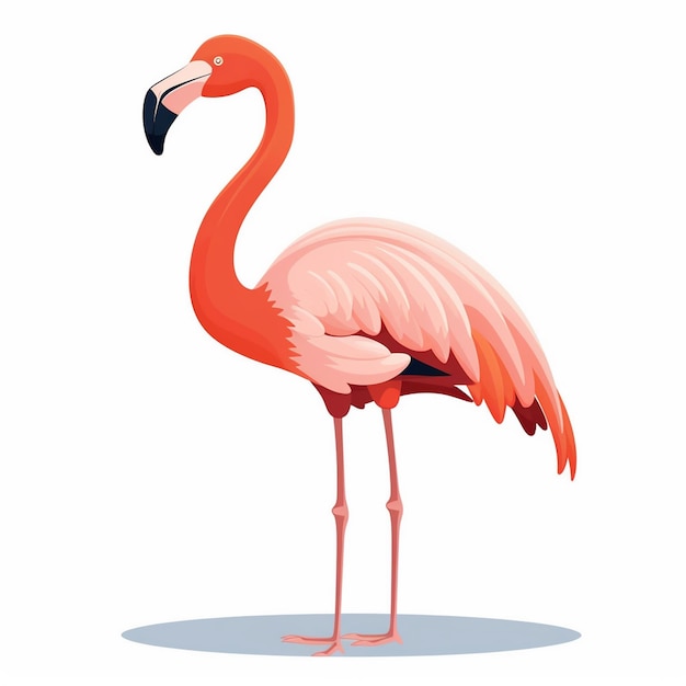 Sfondo uccello flamingo tropicale illustrazione vettorica estiva disegno rosa esotico isolato