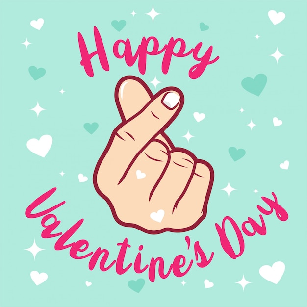 Background Valentine's Day with Hand and Love
