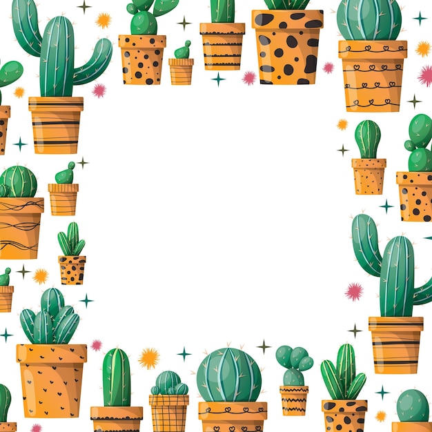 Illustrazione di cactus vettoriale di sfondo
