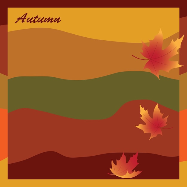 Background vector design with autumn theme