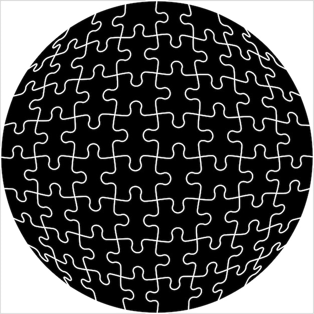 Background Vector Illustration Jigsaw Puzzle Sphere