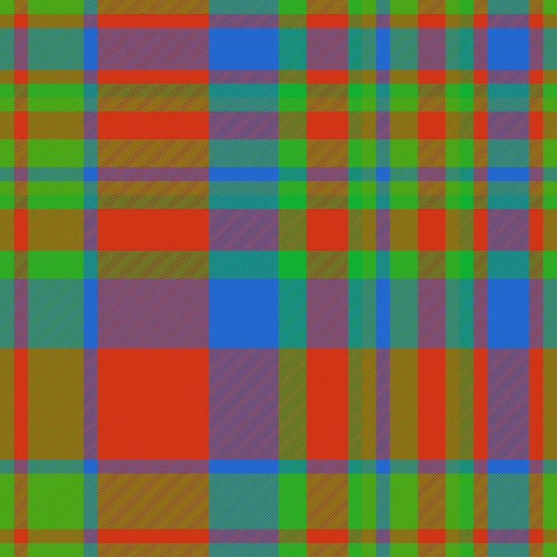 Background vector pattern of plaid fabric seamless with a texture textile tartan check in red and green colors