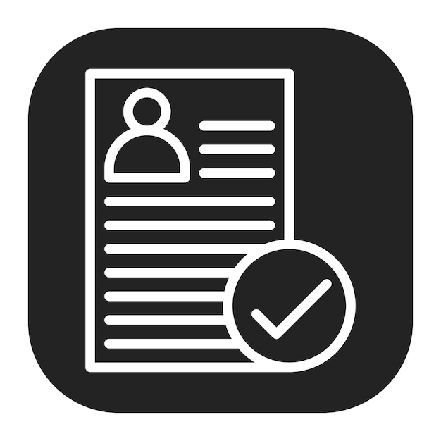 バックグラウンド検証アイコンのベクトル画像は採用プロセスに使用できます