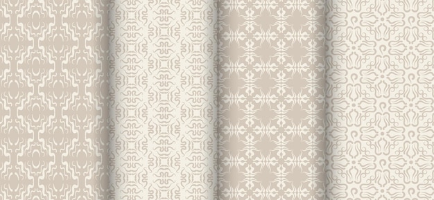 Background wallpaper with decorative ornament  set