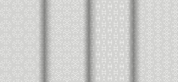 Vector background wallpaper with white ornament on grey