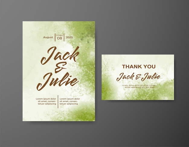 background watercolor abstract invitation design card wedding template vector frame art i