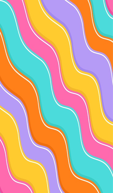 Vector background waves colorful vector