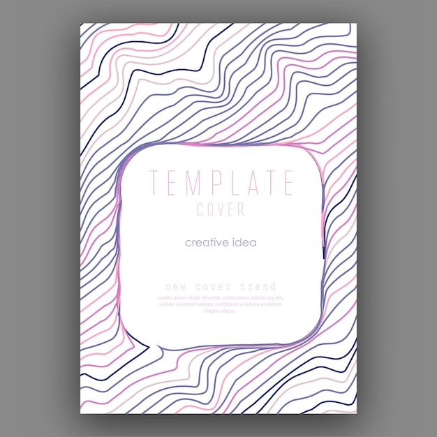 Background of wavy lines Abstract template for the cover interior banners posters flyers The idea of product packaging print and design creativity