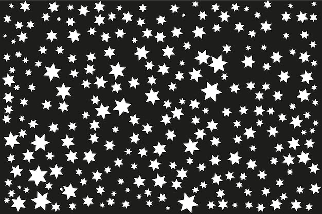 Background of white stars on a black background.