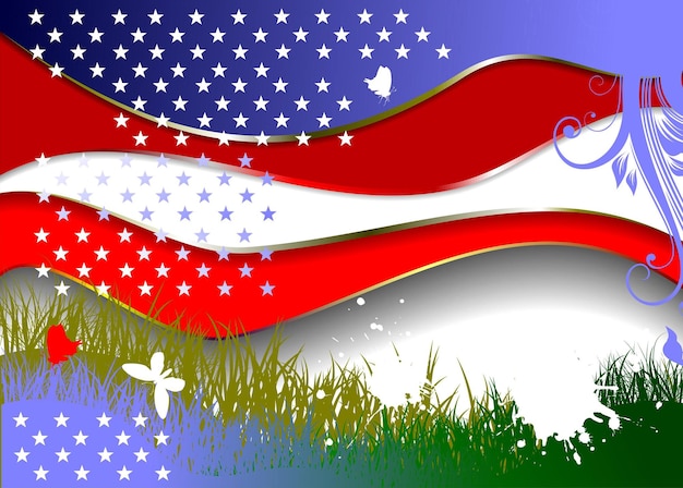 Background with American flag image