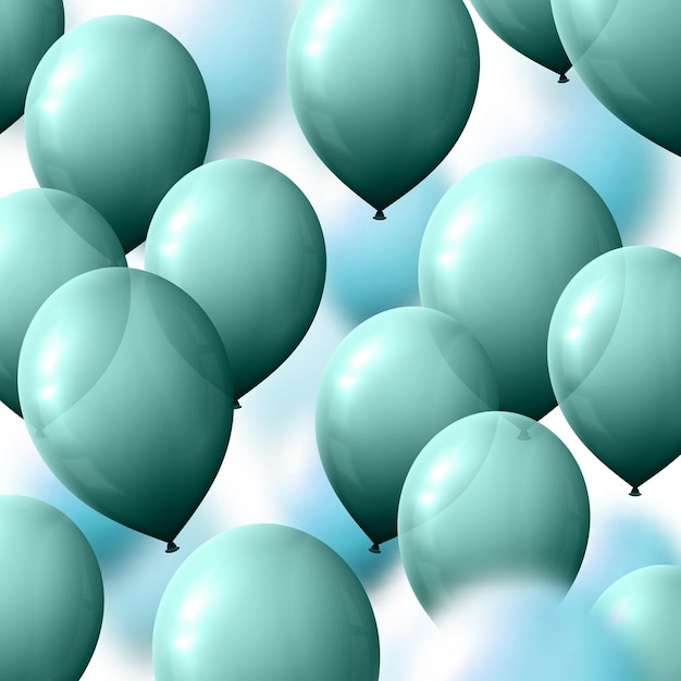 Vector background with balloons for greeting cards. realistic balloons