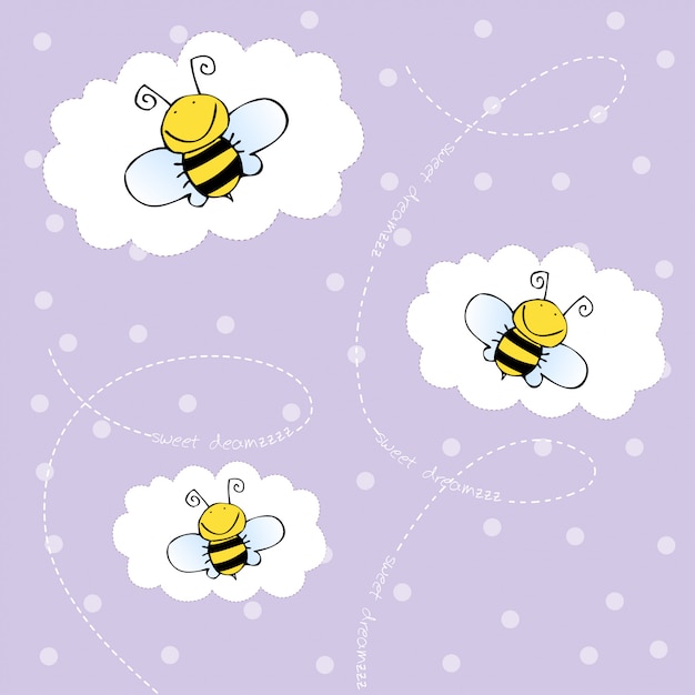 Background with bees