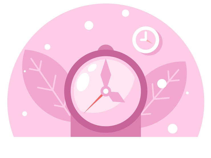 Vector background with big clock vector graphics