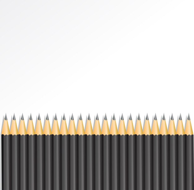 Vector background with black pencils