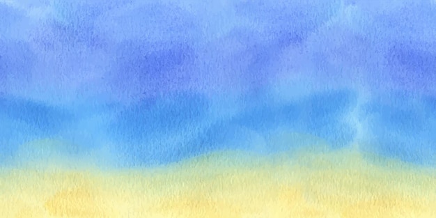 Вектор Фон с голубым небом, бирюзовым морем и желтым песком в форме пятна с размытым мягким
