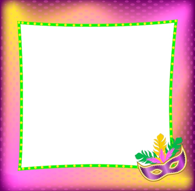 Background with carnival mask for mardi gras holiday poster