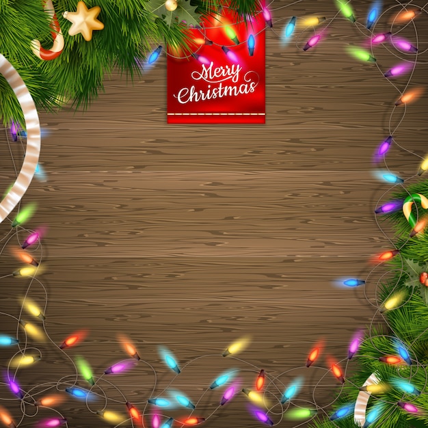 Vector background with christmas bells, bow and snowflakes.