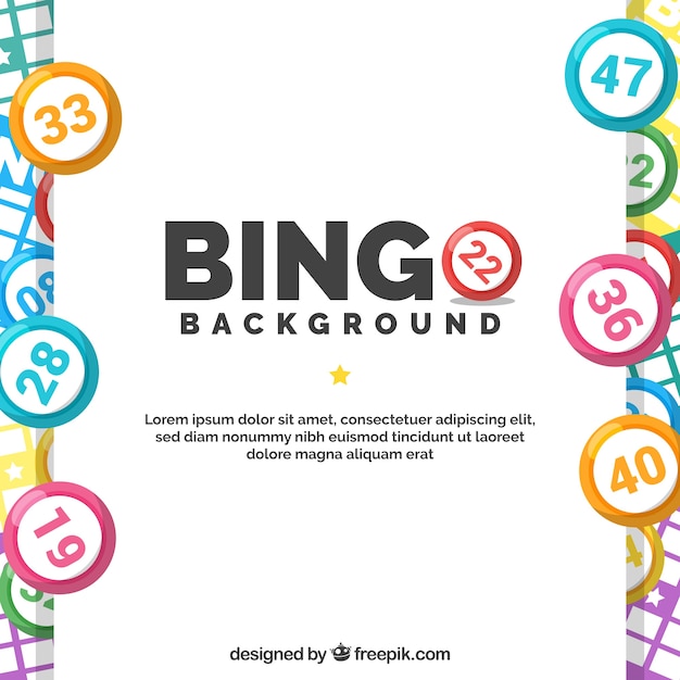 Background with colorful bingo balls