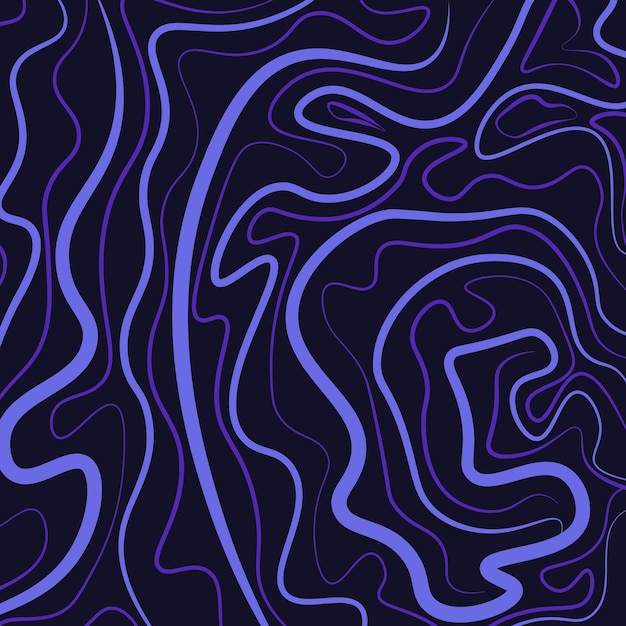 Vector background with curved lines blue black