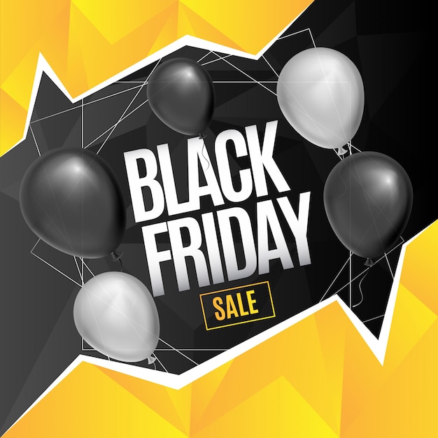 Background with geometric shapes for black friday