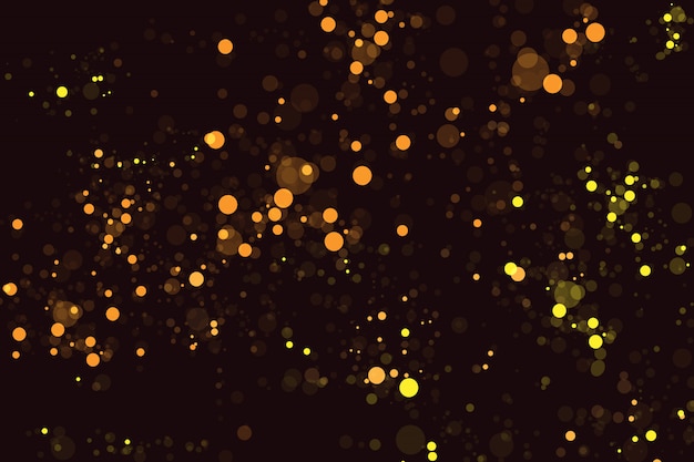 Vector background with golden bokeh