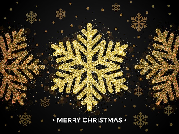 Vector background with golden christmas decoration