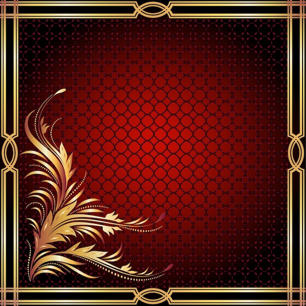 Background with golden ornament for various design artwork