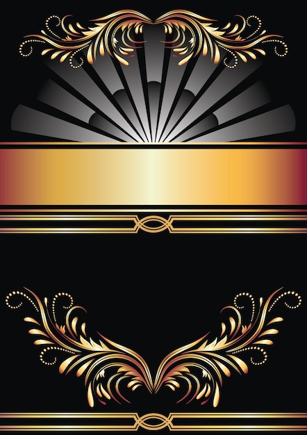 Background with golden ornament for various design artwork