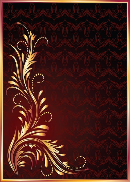 Background with golden ornament for various design artwork