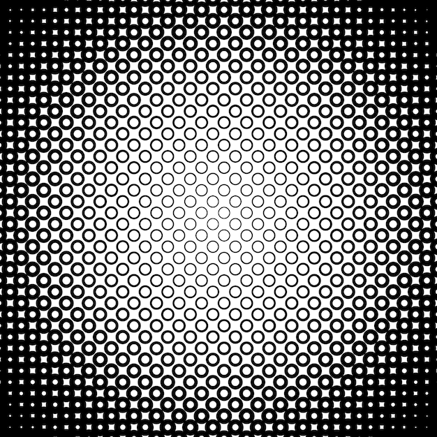 Background with gradient of black and white circles