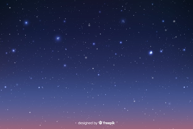 Background with gradient blue starry night