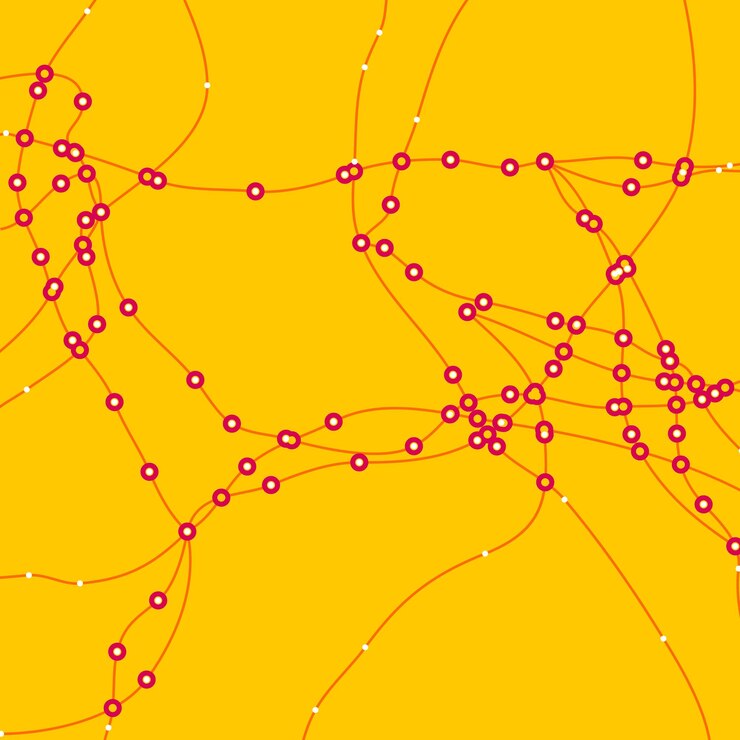 Vector background with grid of dotted lines