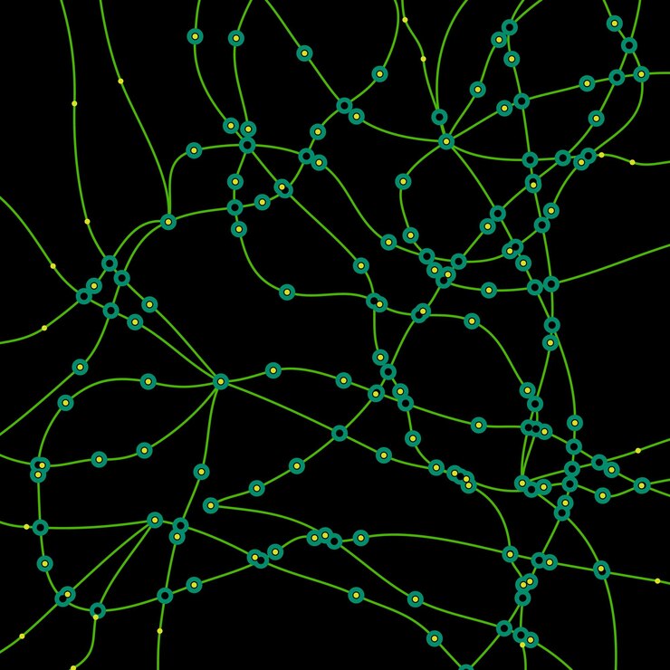 Vector background with grid of dotted lines