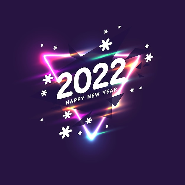 Background with the inscription Happy New Year 2022 Vector illustration in modern style