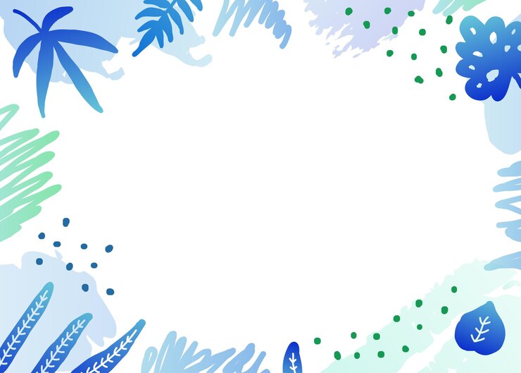 Vector ジャングルの葉のブラシストロークとドットの背景
