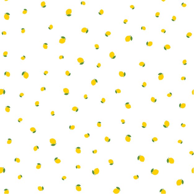 Background with lemons Juicy yellow lemons Vector lemons Fresh fruit Citrus Textile sample