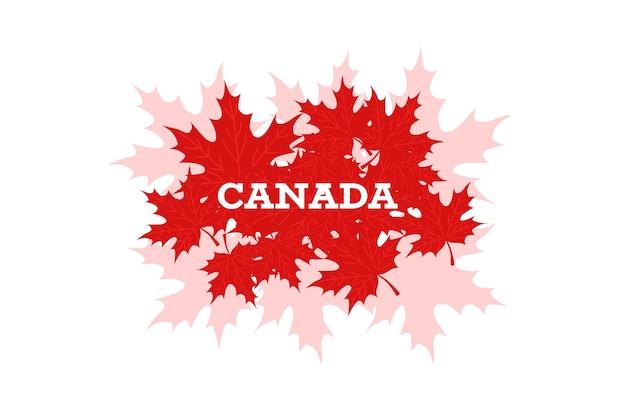 background with maple leaves, canada day holiday